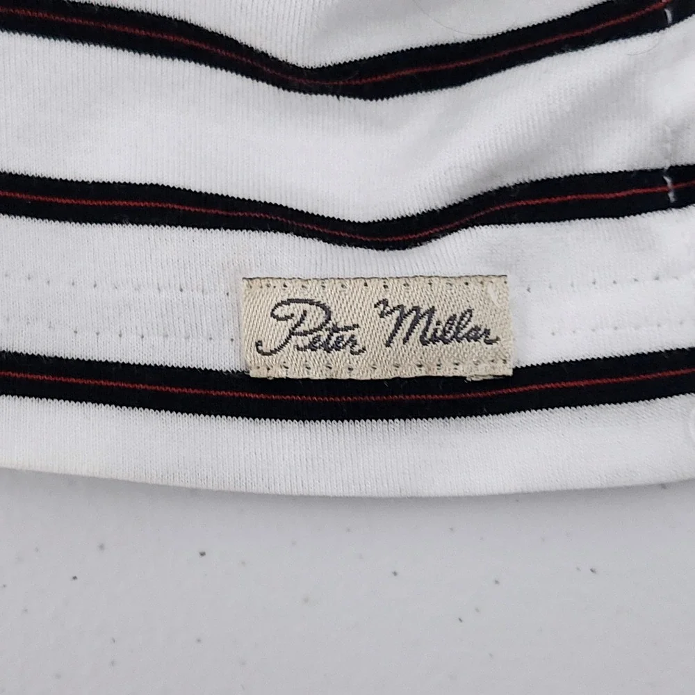 Peter Millar Double Mercerized Cotton Knit Striped Polo Shirt XXL Preppy Golf